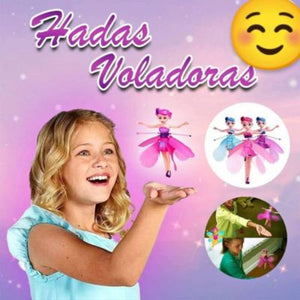 🧚‍♀️Princesa Hada Voladora Mágica 🥰con Luces y Sensor✨